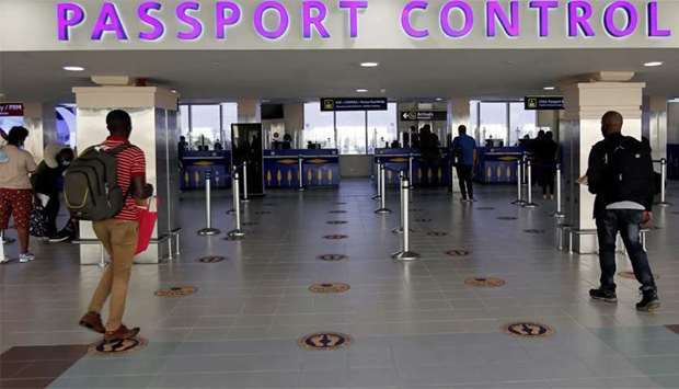 Jomo Kenyatta international airport in Nairobi, Kenya