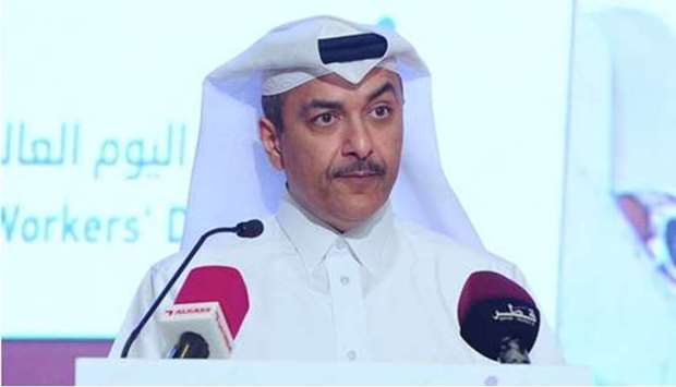 HE the Minister of Administrative Development, Labour and Social Affairs Yousef bin Mohammed Al Othman Fakhroo