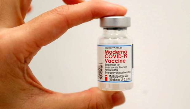 (File photo) Moderna Incu2019s Covid-19 vaccine.