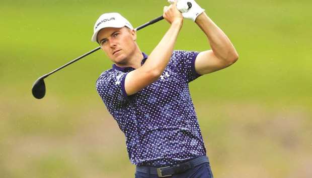 Jordan Spieth hits from the fairway on the 5th hole during the final round of the AT&T Byron Nelson at TPC Craig Ranch in McKinney, Texas. (Getty Images/AFP)