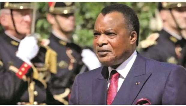 Republic of Congou2019s President Denis Sassou Nguesso.