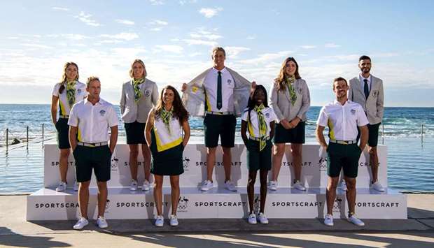 The Australian Olympic Team Opening Ceremony uniform is unveiled in Sydney