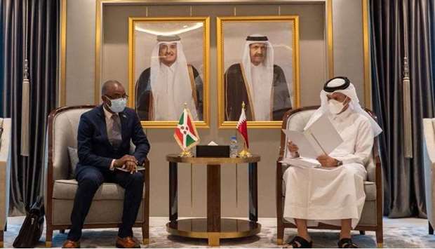 The message was received by HE the Deputy Prime Minister and Minister of Foreign Affairs Sheikh Mohamed bin Abdulrahman al-Thani during his meeting with the Chief of Staff at the Burundian President's Office, General Ildephonse Habarurema.