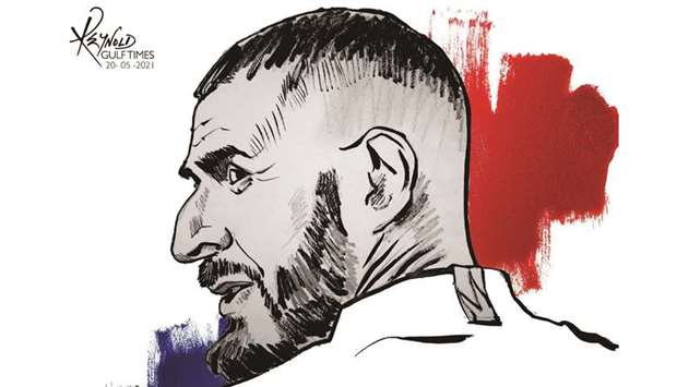 Karim Benzema (Illustration: Reynold/Gulf Times)