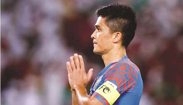 India captain Sunil Chhetri. (Reuters)rnrn