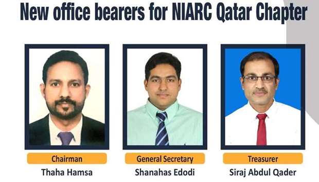 Nest International Academy and Research Center (NIARC) Qatar chapter recently elected its new office-bearers.
