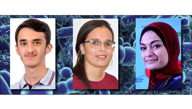 From left: Ibrahim Laswi, Dr Ghizlane Bendriss and Dr Noha Yousri.