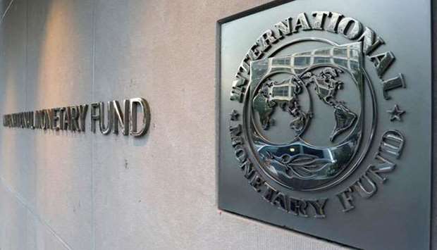 (File photo) International Monetary Fund (IMF) logo is seen outside the headquarters building in Washington, US. (REUTERS)