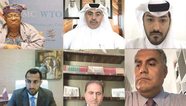 HE the Minister of Commerce and Industry and Acting Minister of Finance, Ali bin Ahmed al-Kuwari Wednesday met Dr Ngozi Okonjo-Iweala, director-general of the WTO, through video conferencing.