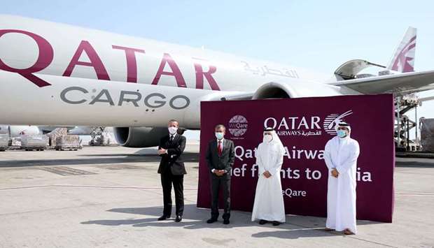 Qatar Airways cargo convey departed to India carrying 300 tonnes of Covid aid