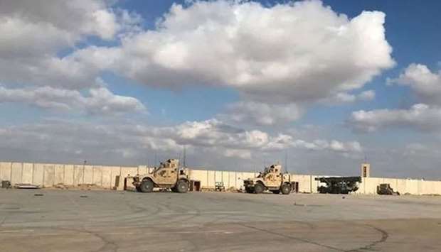 (File photo) US military vehicles at Ayn al Asad air base in Anbar province, Iraq, January 13, 2020. (Reuters)
