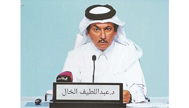 Dr Abdullatif al-Khal at the press conference.