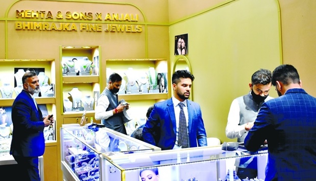 Leading jewellers Mehta and Sons x Anjali Bhimrajka Fine Jewels stall at DJWE features singular biggest collection of both Colombian and Zambian emeralds along with Burmese rubies. PICTURES: Thajudheen