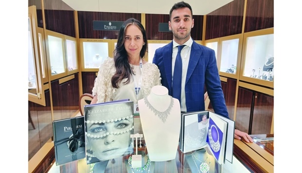 Julian Hajibay with his mother, Mimi -- the creative director and president of Piranesi -- showcasing some of their collection at DJWE 2022. PICTURE: Joey Aguilar