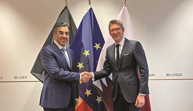 HE the Minister of Labour Dr Ali bin Smaikh al-Marri, who is currently in Brussels, has met Belgian Deputy Prime Minister and Minister for the Economy and Labour Pierre-Yves Dermagne.