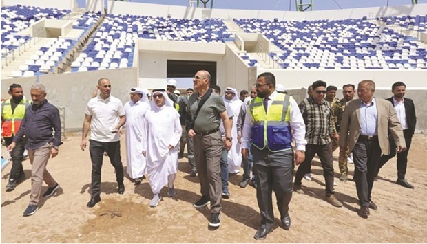 A delegation from the Arab Gulf Cup Football Federation (AGCFF) visited the Al Mina Stadium in Basra, Iraq, on Sunday.