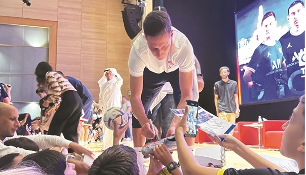 The session saw the players speak about everything from when they started playing football to how it feels to be global stars and what it takes to be a top player, before taking pictures with the young fans and signing autographs.