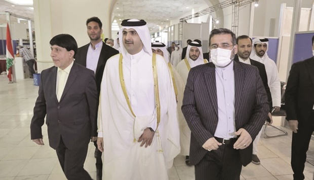 HE Minister of Culture Sheikh Abdulrahman bin Hamad al-Thani and HE Minister of Culture and Islamic Guidance of Iran Dr Mohammad Mahdi Esmaili visited on Thursday Tehran International Book Fair.