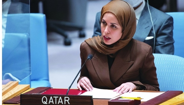 HE the Permanent Representative of Qatar to the UN Sheikha Alya Ahmed bin Saif al-Thani