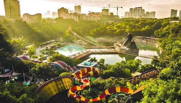 A morning view of Sunway Lagoon Theme Park in Malaysia. Supplied picture