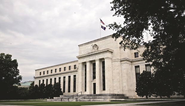 The Federal Reserve building in Washington, DC. The Fed is expected to raise rates by 50 basis points, with traders seeing about 250 basis points of tightening between now and yearu2019s end.