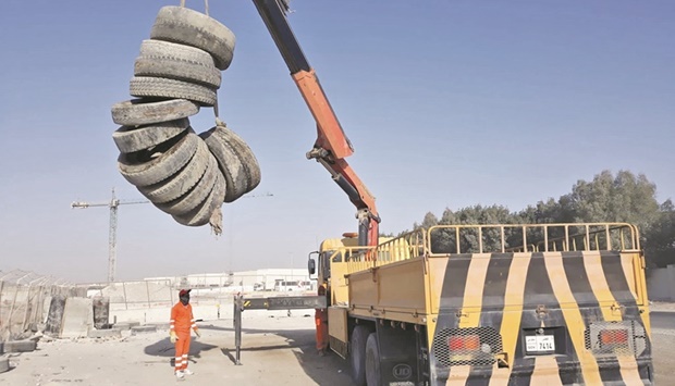 During the campaign, 505 damaged tyres and 1,400 tonnes of other waste were removed.