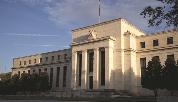 The Federal Reserve building in Washington, DC. US equities may see more losses before the Federal Reserve signals end to monetary tightening, according to Goldman Sachs Group  and Bank of America Corp strategists.