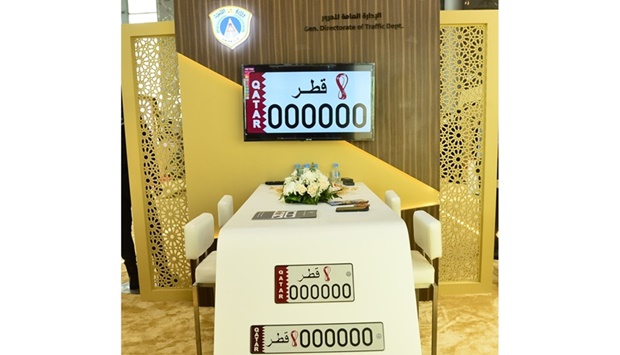 Sample of number plates bearing the World Cup logo. PICTURE: Shaji Kayamkulam