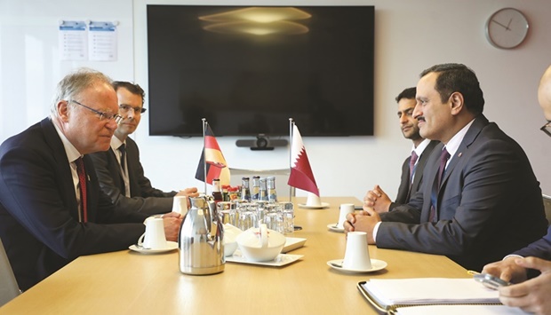 Al-Khater meets with Lower Saxony officials on the sidelines of Hannover fair.