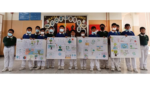 A special assembly saw students presenting items including speeches, skits, group songs, and role-play.