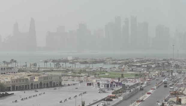 Dusty conditions in Doha on Sunday. PICTURE: Thajudheen