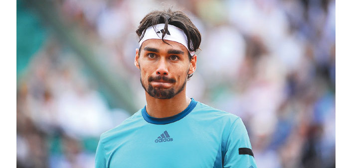 Fabio Fognini has joined the growing injury list at Chennai Open.