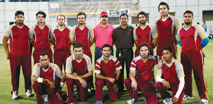 The Qatar team taking part in the tournament.