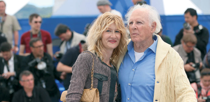 Bruce Dern and daughter Laura during the photocall for Nebraska.