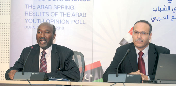 Salah El Zein and Dr Ezzeddine Abdelmoula address the press conference. PICTURE: Shemeer Rasheed