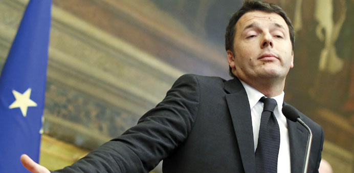 Renzi: has lost a minister within days of his appointment.
