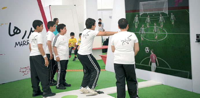 Students of Al Khor School taking part in fun packed activities during the launch of the Lu2019Batak.