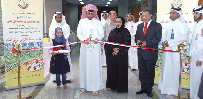 Officials at the inauguration of the exhibition.