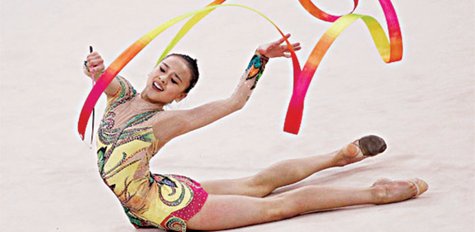 The new darling of South Korean sport, rhythmic gymnast Son Yeon-jae
