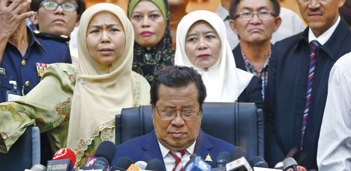 Selangor Chief Minister Khalid Ibrahim speaks to journalists during a news conference at Selangor state government headquarters in Shah Alam outside K