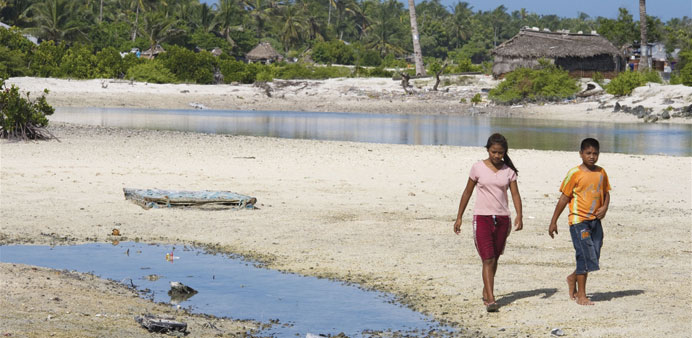The Pacific island nation of Kiribati is on the frontline of climate change.