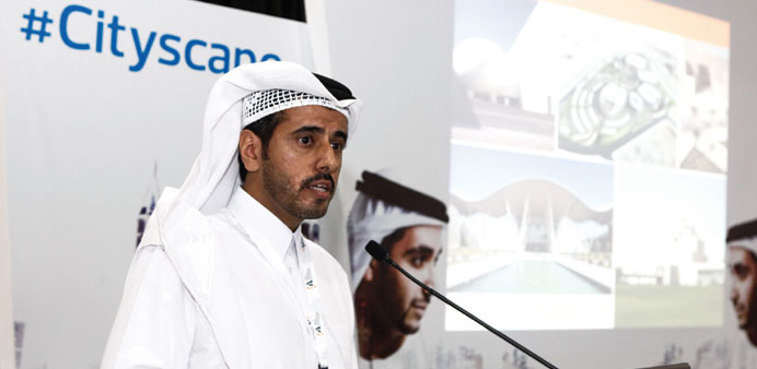 Al-Khalifa announcing the launch of ASTAD International during Cityscape Global 2015 exhibition in Dubai.