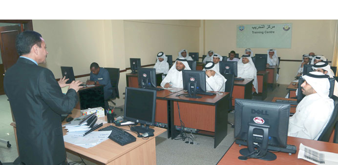 A training session under way.