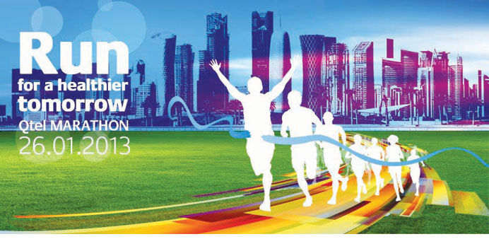 A poster for Qtel Marathon.