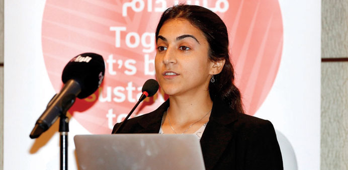 Jamila El Mir speaking at a seminar