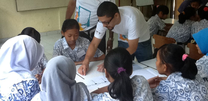 A moment from the previous trip to Indonesia.