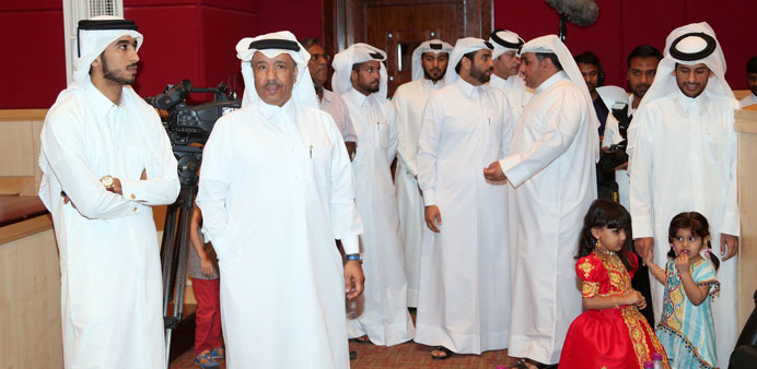  Brig al-Kharji (second left) and other officials at the event.
