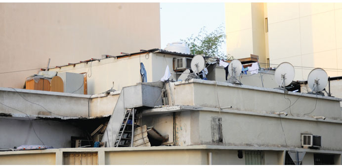 Extensions on the rooftops of villas. PICTURES: Shaji Kayamkulam