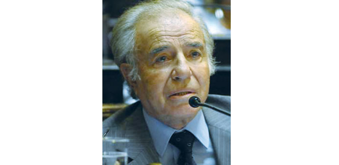 On June 13, Menem was sentenced to seven years in prison for organising contraband arms shipments to Croatia and Ecuador during his tenure