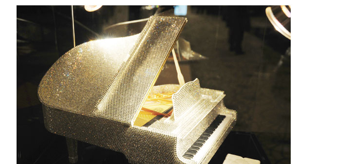   A miniature version of a fully-crystallised piano. PICTURS: Jayan Orma